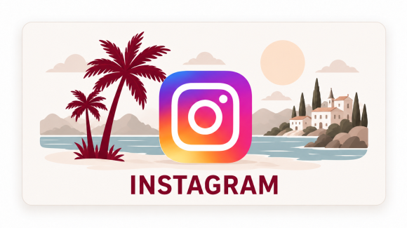 Logo Instagram mit Urlaubsflair