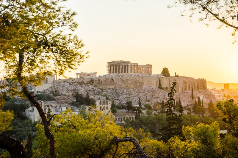 Blick auf die Akropolis