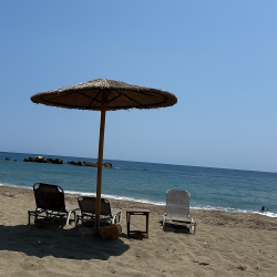 Strand Skyros Sonnenschirm mit Liege
