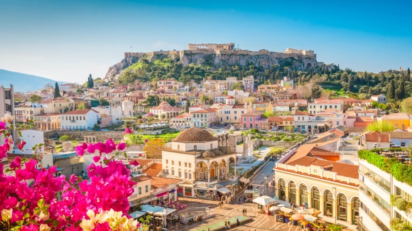 Blick auf Altstadt Athen und die Akropolis